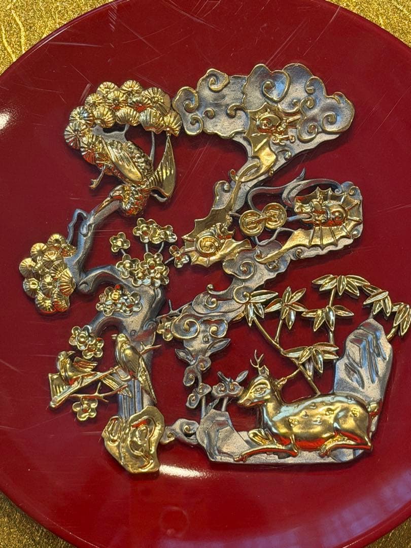 錫彫盤　［福来福往］　泉州