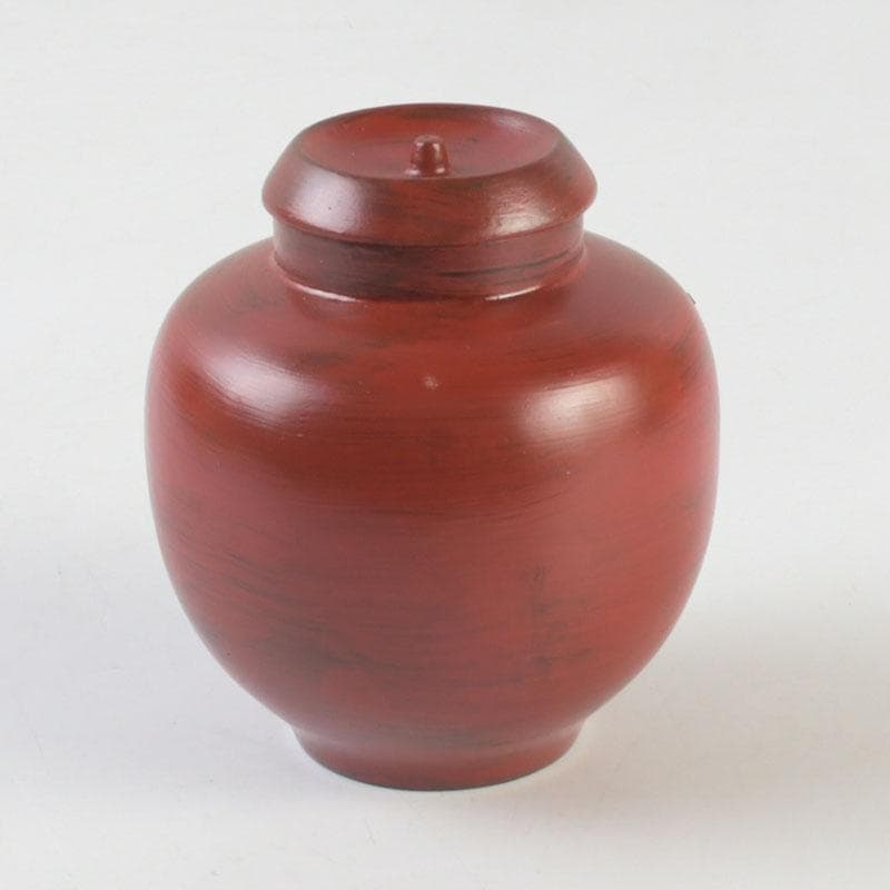 茶道具　根来塗　夏目有彦作　小薬壷　蓋壷　共箱　V　A61