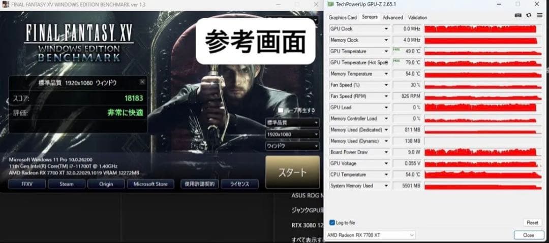 ASUS Radeon RX 7700 XT DUAL OC 12GB動作確認済