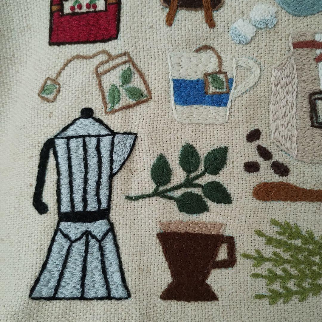 ハンドメイド 刺繍 ティ― タイムのト― トバック