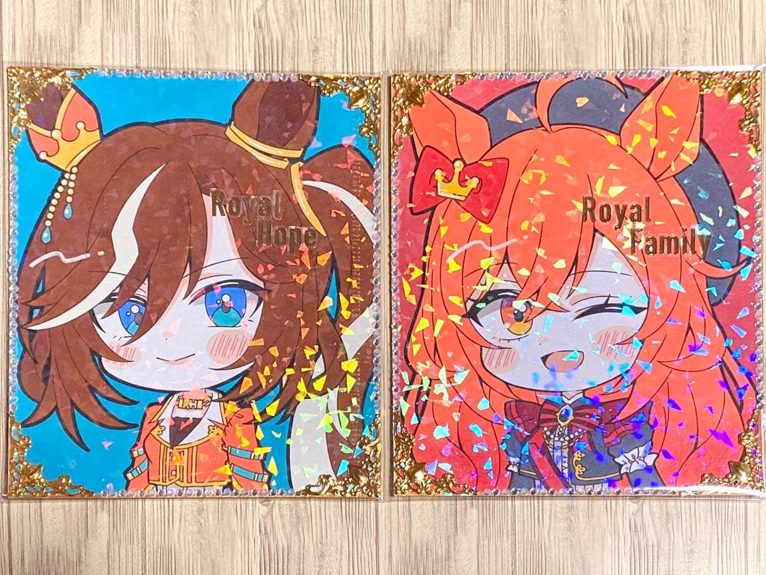 大きめサイズ＊ウマ娘 ロイヤルファミリー 手描きイラスト色紙