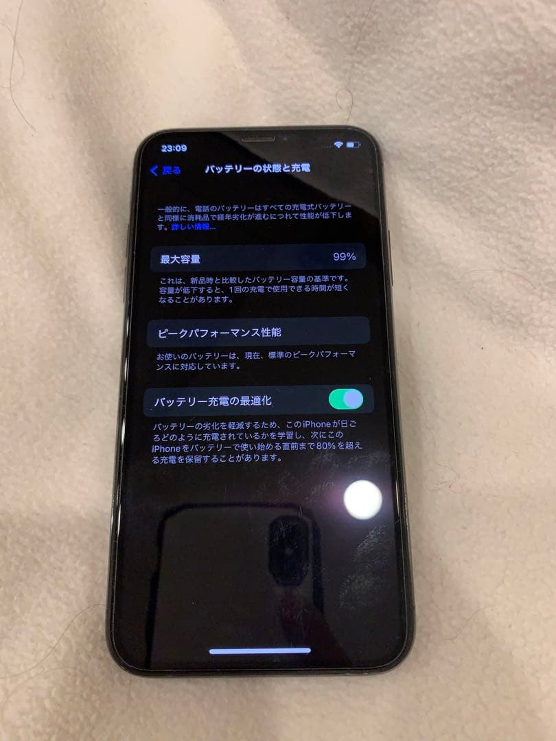 Apple iPhone X バッテリー無交換99%256GB