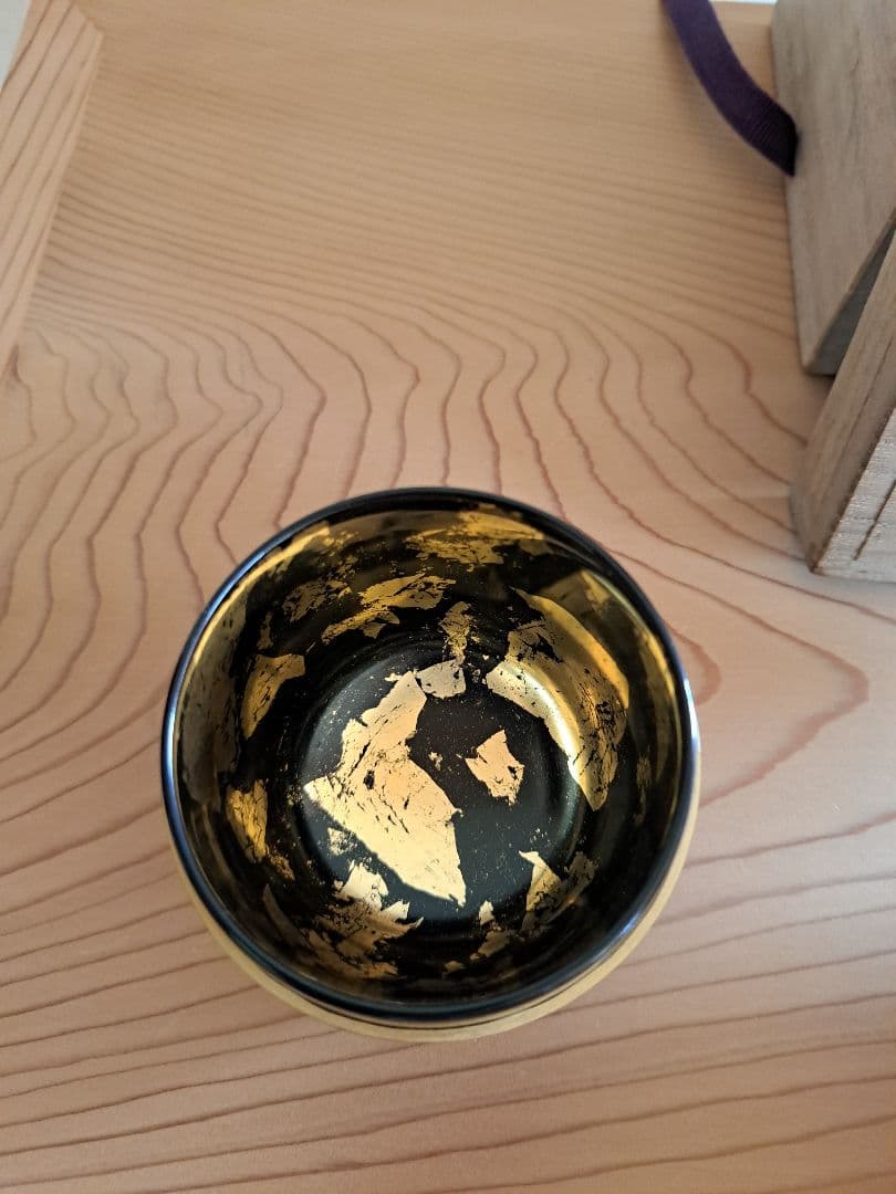 棗　銀杏　会津塗　金箔　花押
