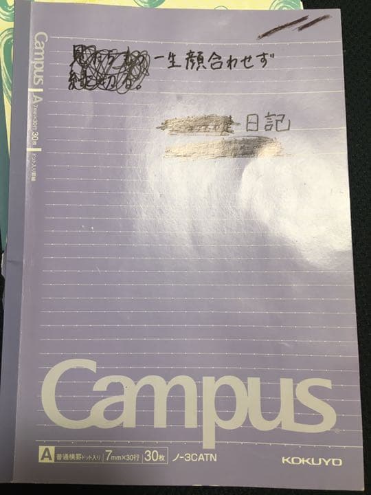 10代の頃の日記