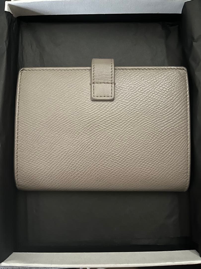 【美品】セリーヌ CELINE 二つ折り財布 マルチファンクション グレージュ