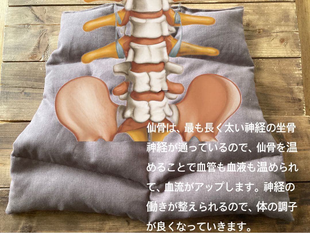 米ぬか玄米カイロ骨盤温めセルフケア(934)グレー黄花北欧調