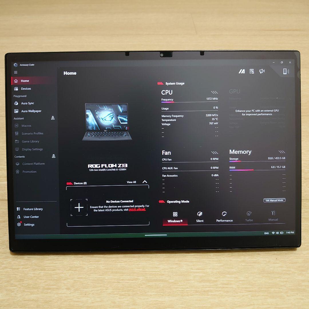 Windowsタブレット本体 Asus Rog Flow Z13