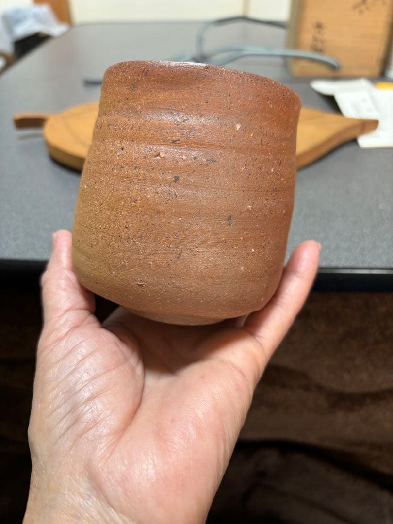 備前焼　酒器の神様　中村六郎作　湯呑み　焼酎杯お値下げしました。