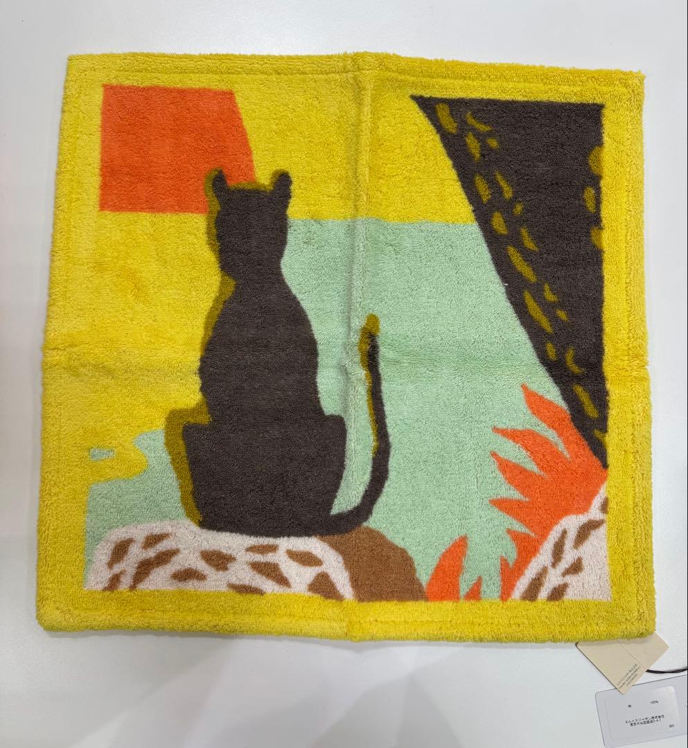 【タグ付き未使用】エルメス HERMES タオル 猫 キャット パイル地
