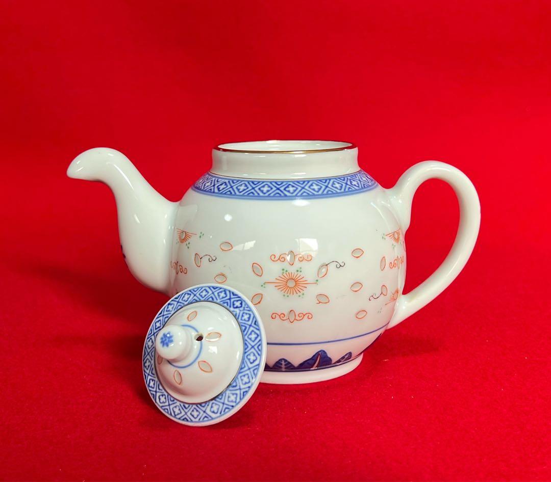 中国美術 螢焼急須 茶器 中国景徳鎮 蛍燒お湯呑み 花紋樣 蝙蝠紋樣 茶道具