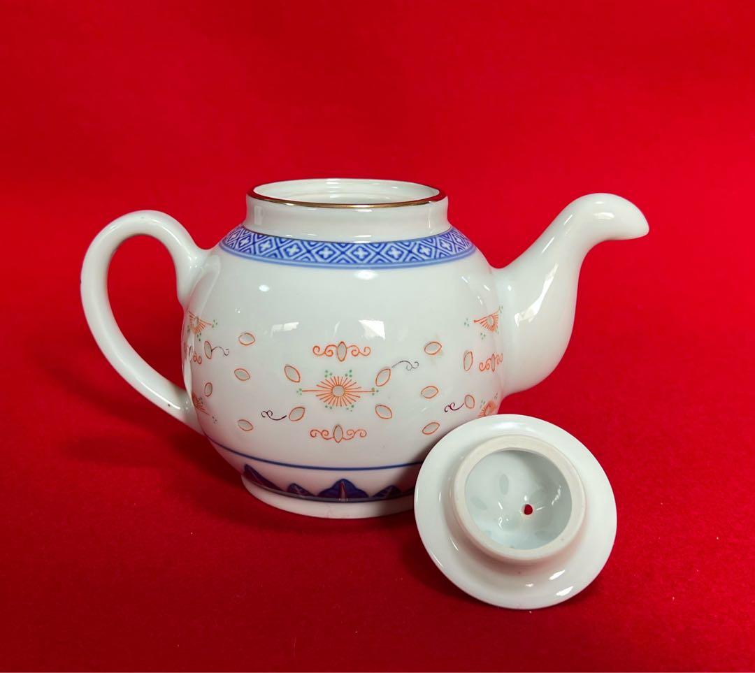 中国美術 螢焼急須 茶器 中国景徳鎮 蛍燒お湯呑み 花紋樣 蝙蝠紋樣 茶道具