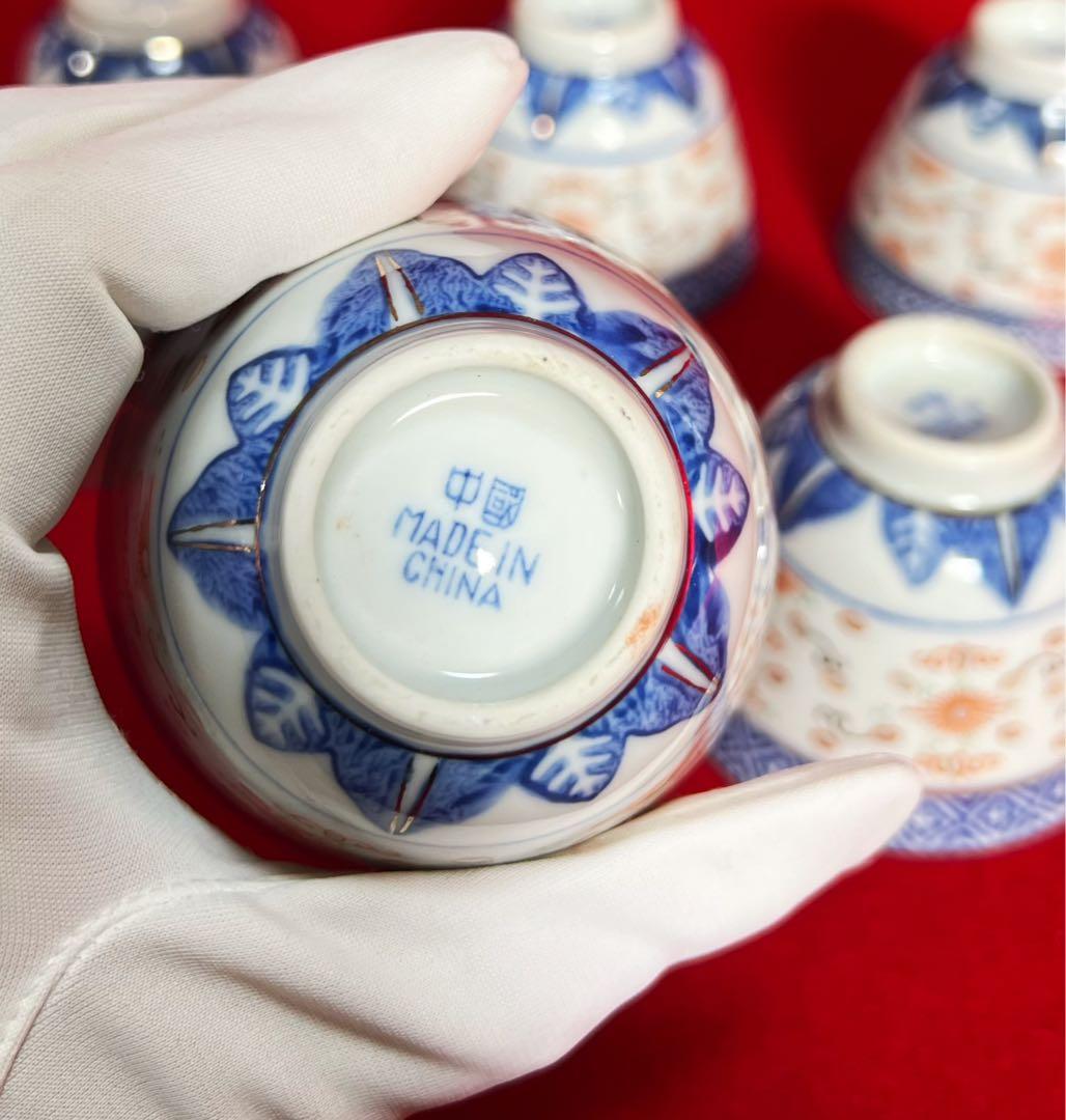 中国美術 螢焼急須 茶器 中国景徳鎮 蛍燒お湯呑み 花紋樣 蝙蝠紋樣 茶道具