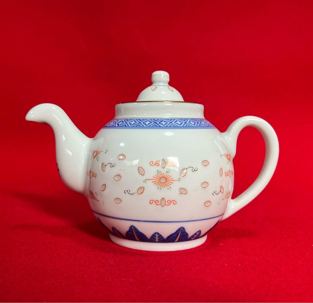 中国美術 螢焼急須 茶器 中国景徳鎮 蛍燒お湯呑み 花紋樣 蝙蝠紋樣 茶道具