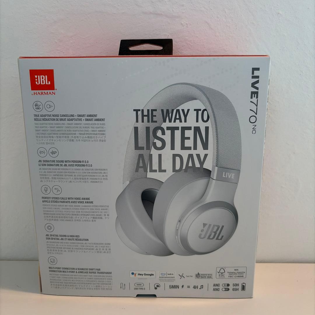 美品 JBL LIVE 770NC ホワイト 使用少 付属品完備