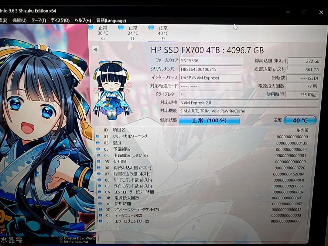 HP FX700 NVMe DRAMレス PCIe Gen4 M.2SSD4TB