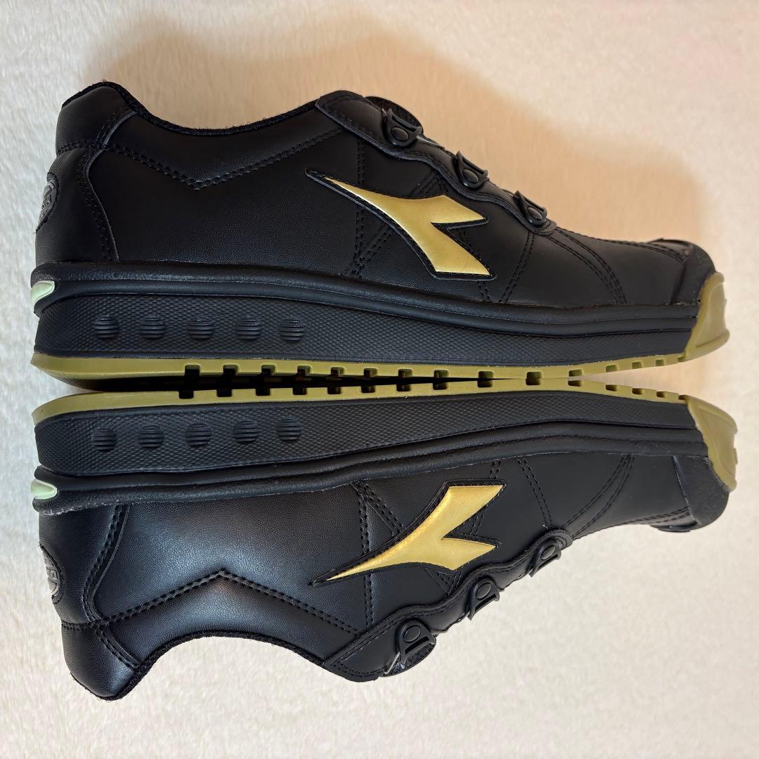 新品タグ付き DIADORA BOA 安全靴 ブラック 27.5cm 黒/金