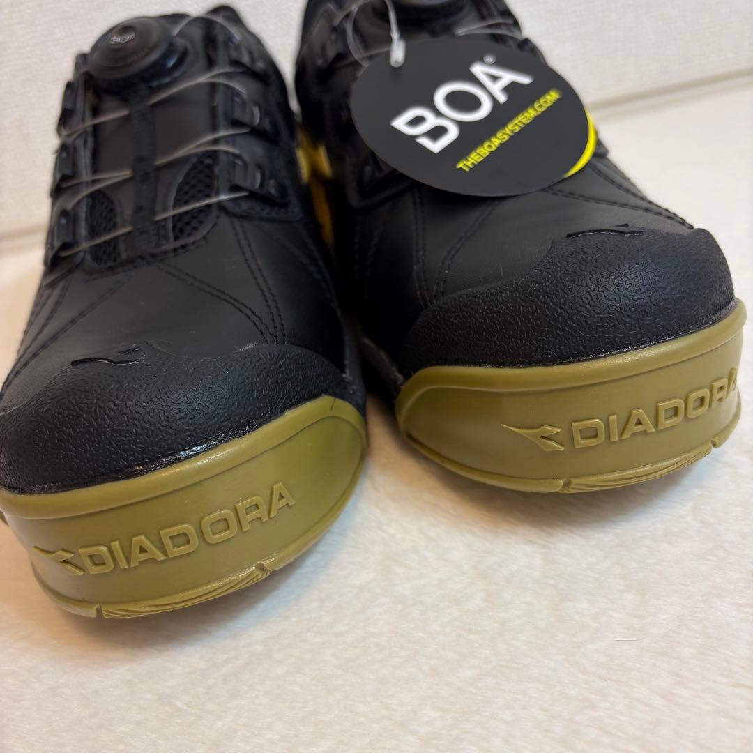 新品タグ付き DIADORA BOA 安全靴 ブラック 27.5cm 黒/金