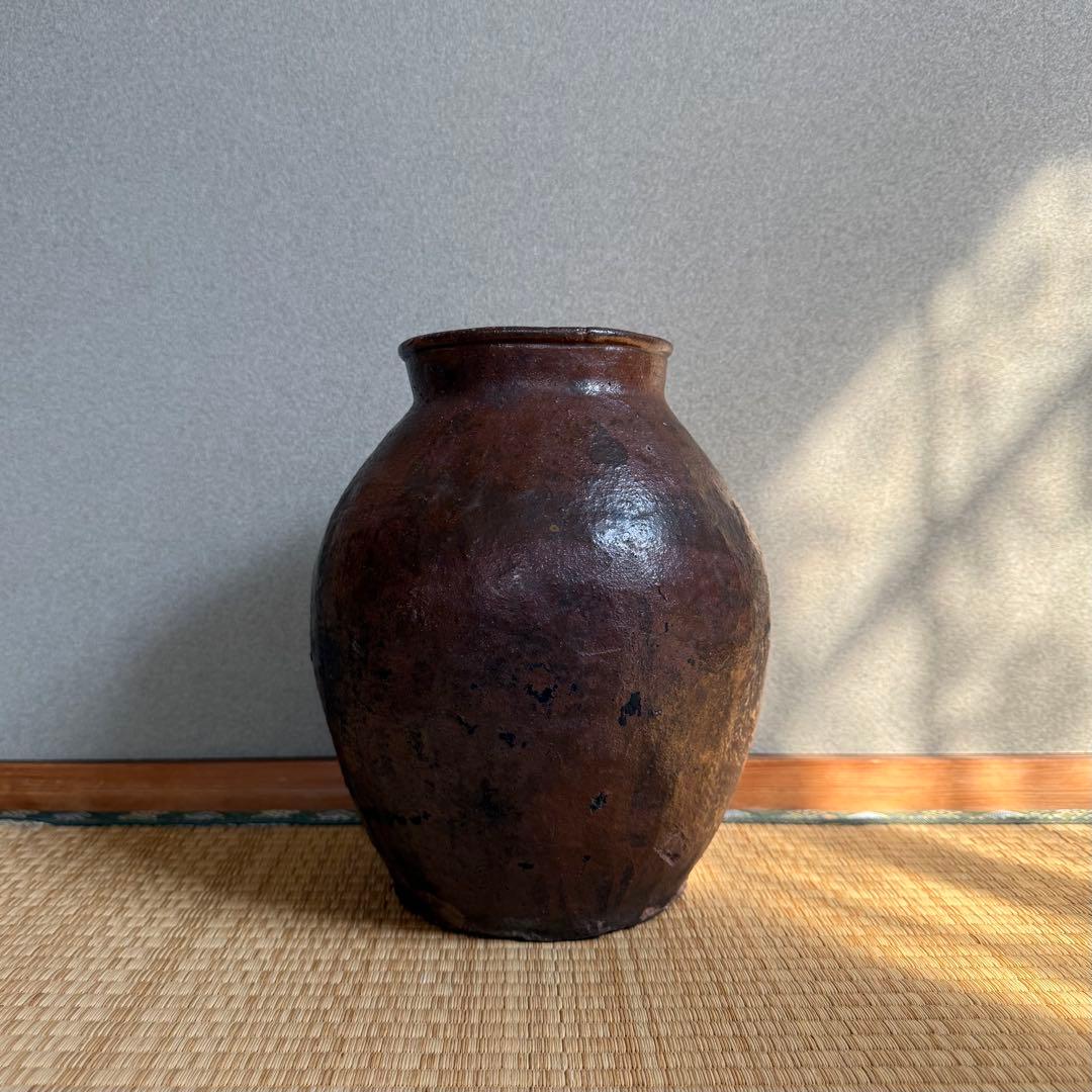 古越前 壺 種壺 桃山時代 施釉 窯印 古備前 古常滑 古丹波 古美術 骨董