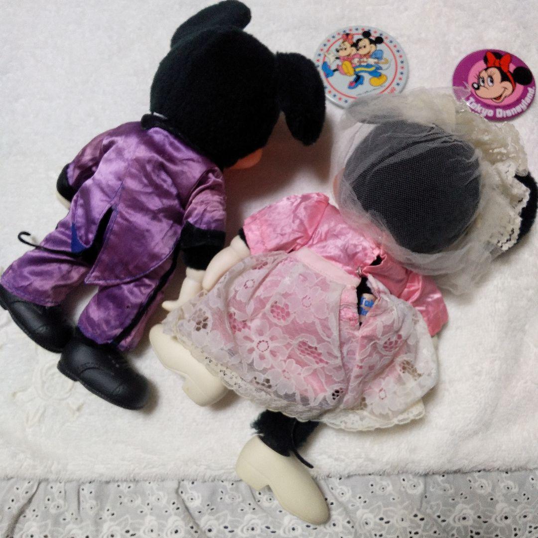 お正月セール　当時物　ミッキー＆ミニー　缶バッチ　昭和レトロ　ビンテージ