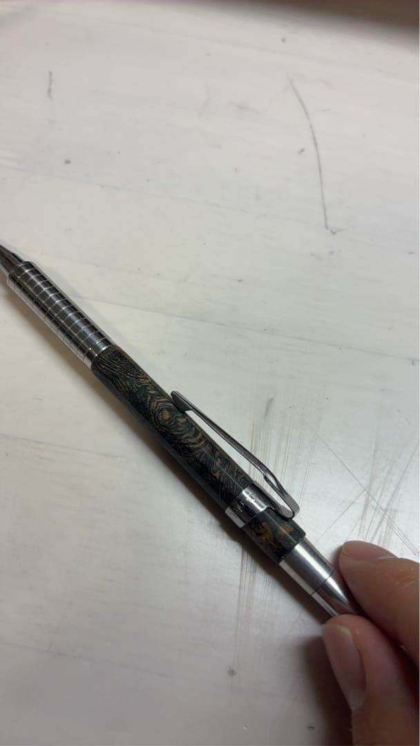 pg5カスタム　高度標準窓付き　金属　木軸　文房具　筆記用具　シャーペン