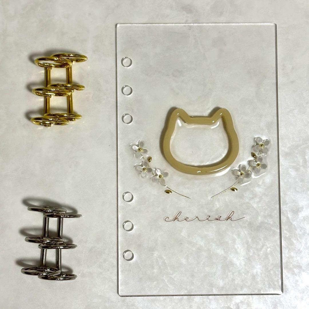 ✨ふくまるの母 ✨A6 アクリルレジンバインダー　リング付き　韓国　貯金