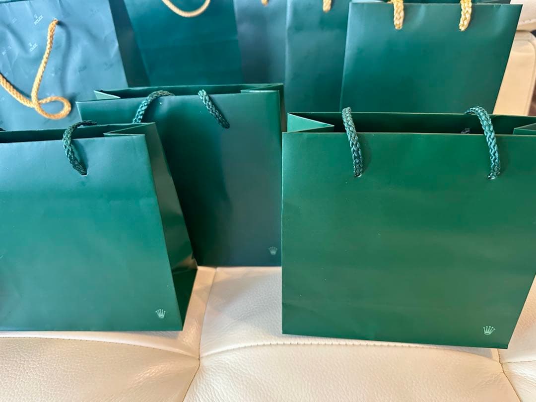 ROLEX 緑色 ショップ袋 9枚セット　正規品