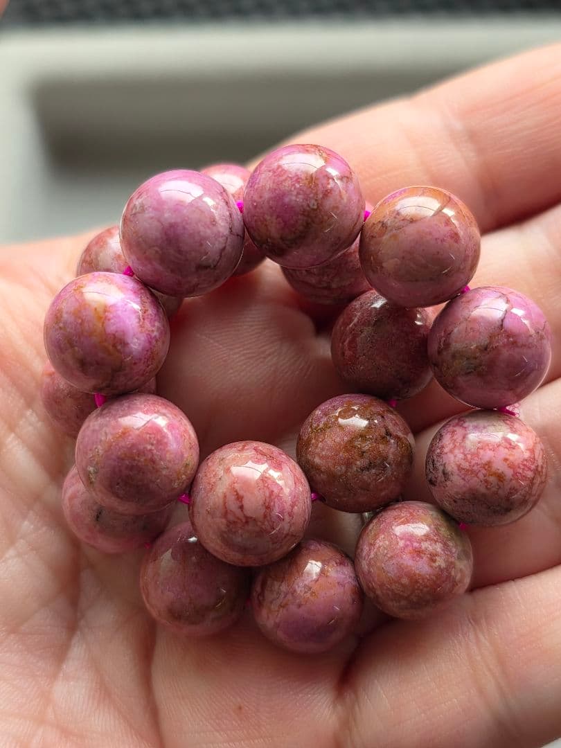 希少✨レア　11.5mm　コバルトカルサイト　ブレスレット