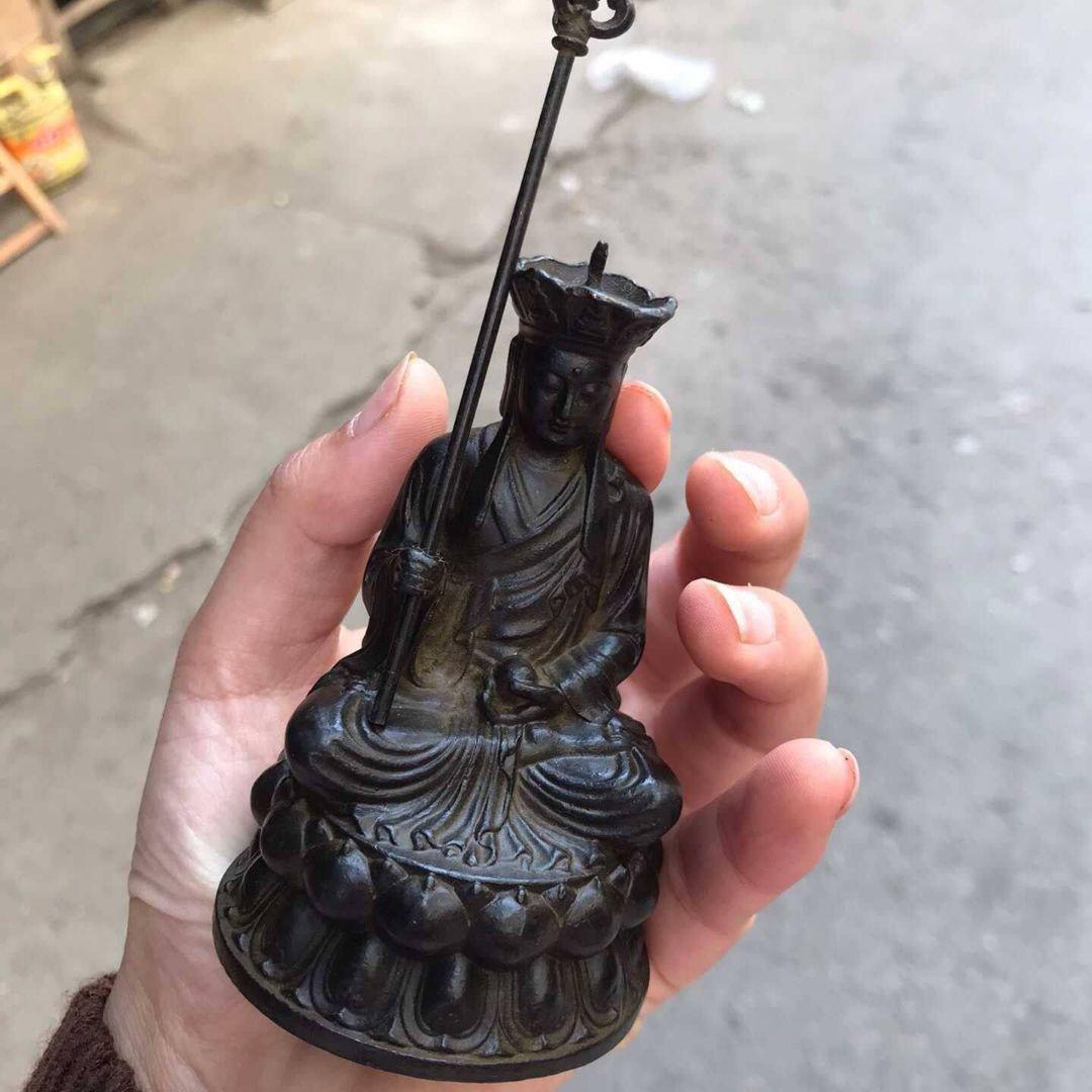 地蔵王菩薩 置物 銅仏像 供仏 装飾品 工芸品 美術品