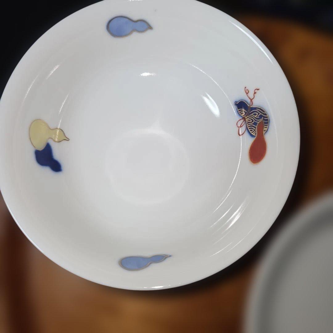 深川製磁　百年庵　六瓢　組飯碗　夫婦茶碗