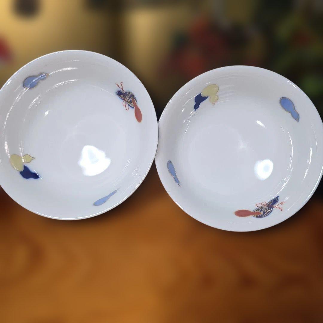 深川製磁　百年庵　六瓢　組飯碗　夫婦茶碗