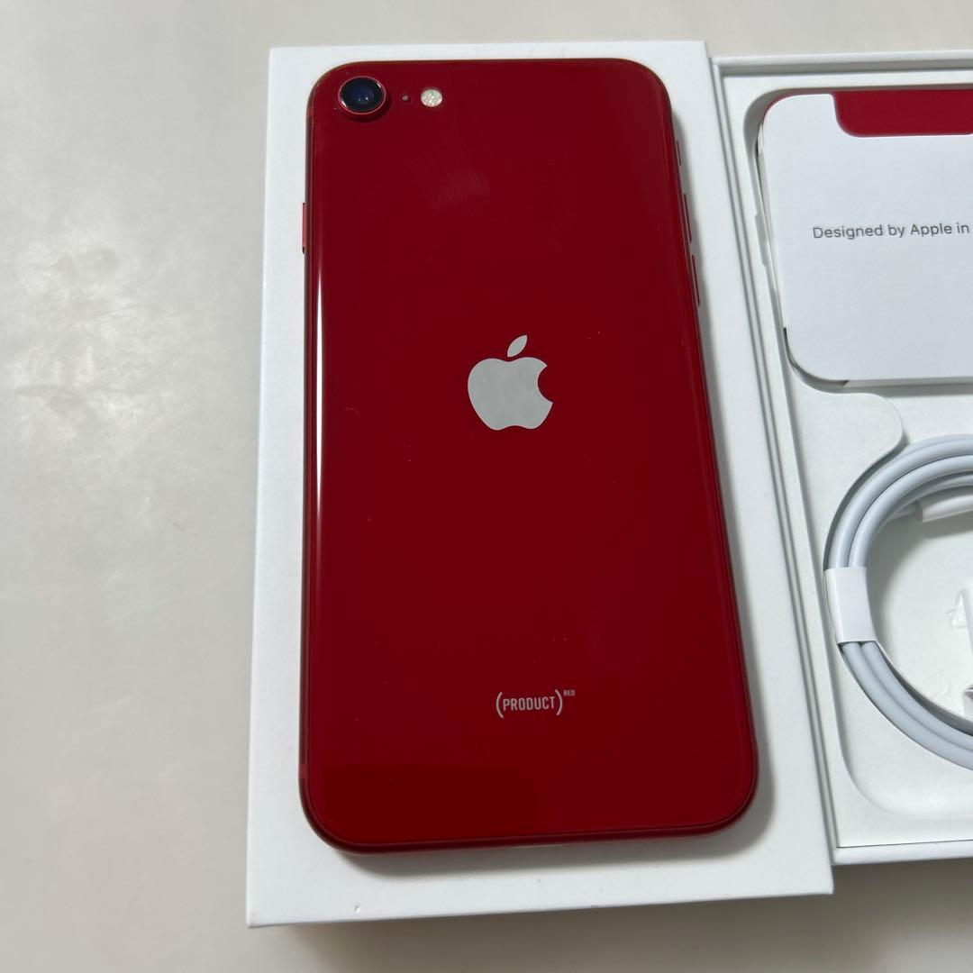 iPhoneSE3 64GB レッド SIMフリー バッテリー100%