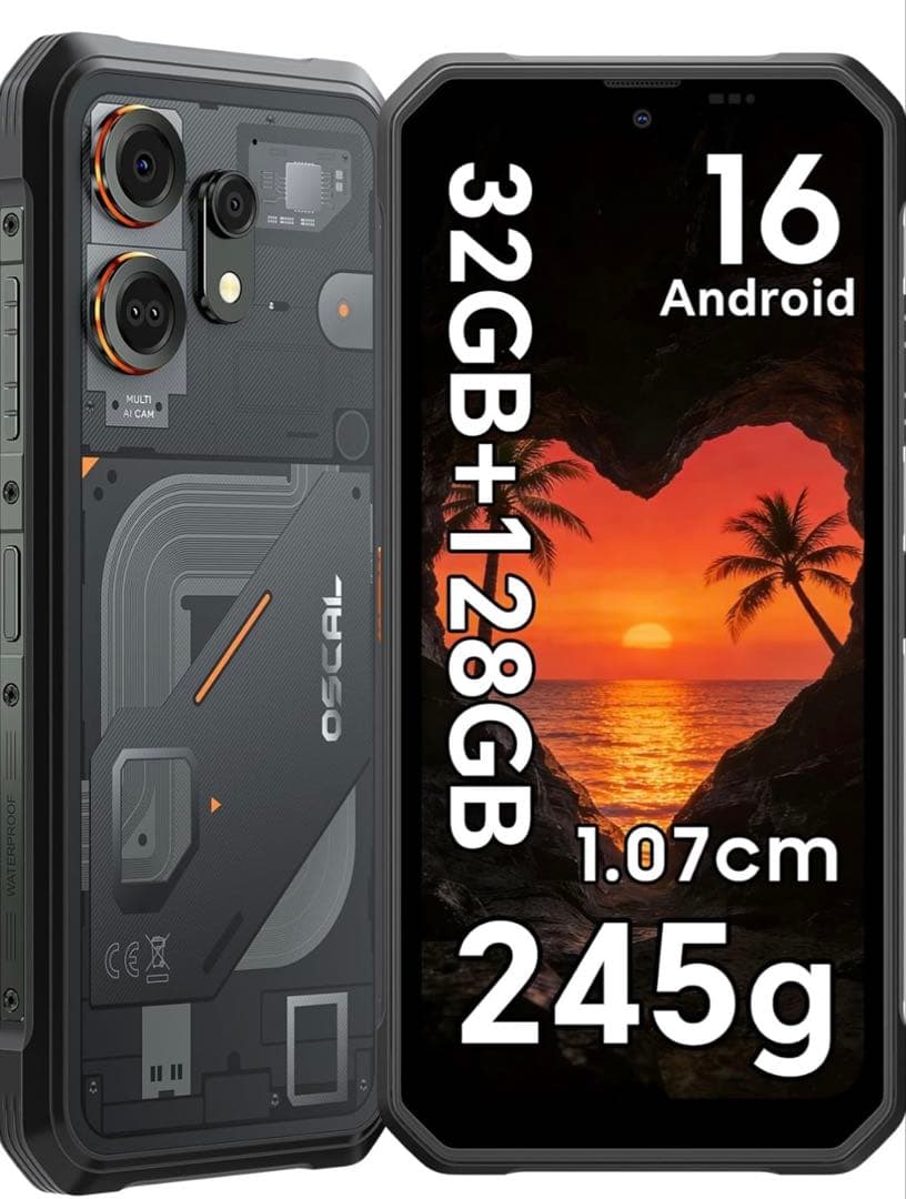 OSCAL MARINE3 Android16 タフネスマホ2TB 6.56