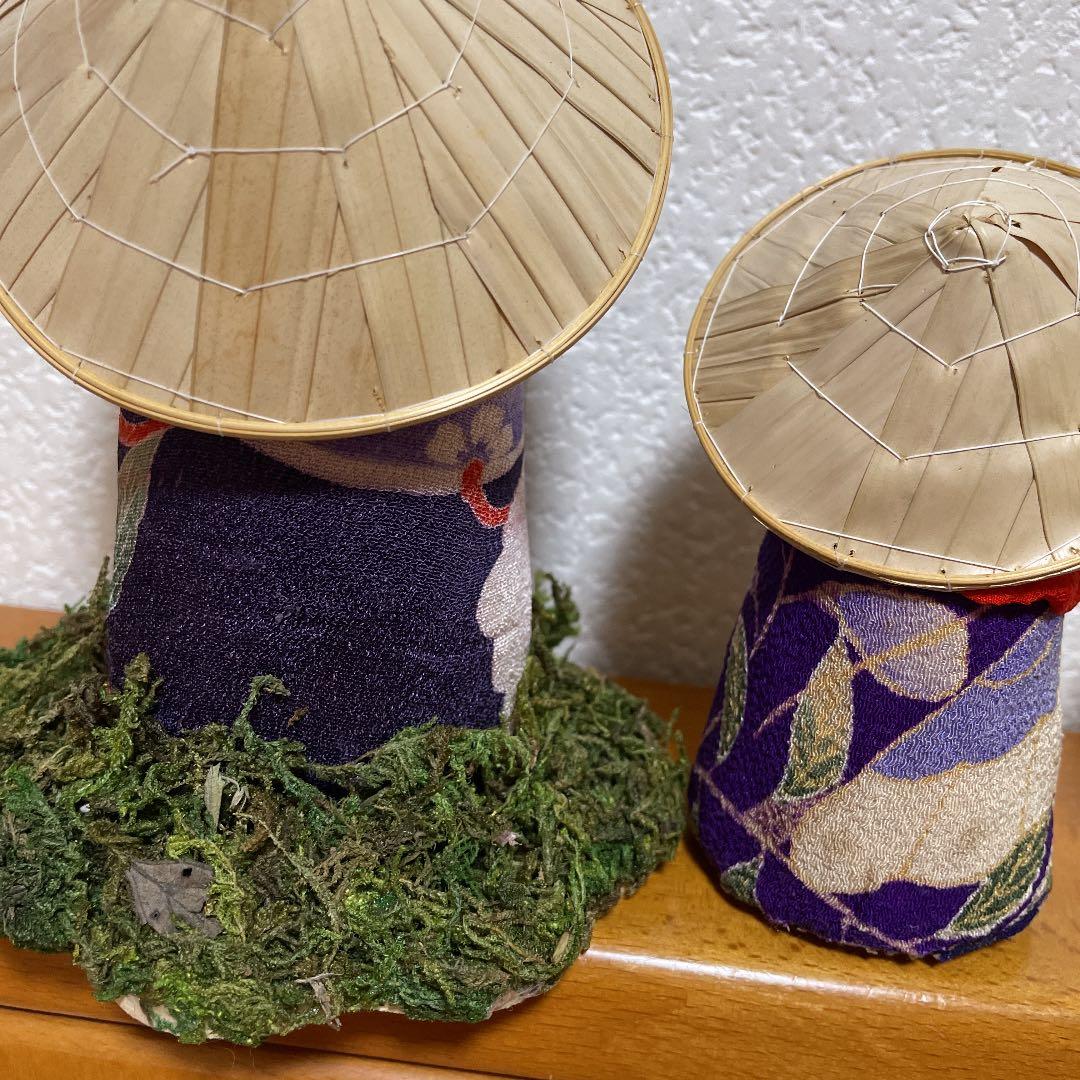 江戸縮緬　笠地蔵　お地蔵さん4体