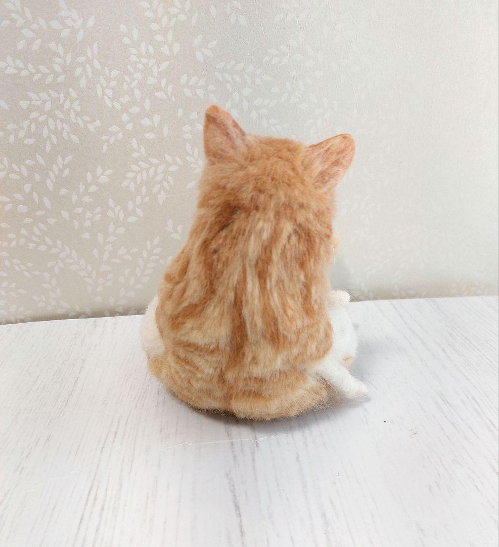 A*I様 羊毛フェルト　猫(茶トラ／白)