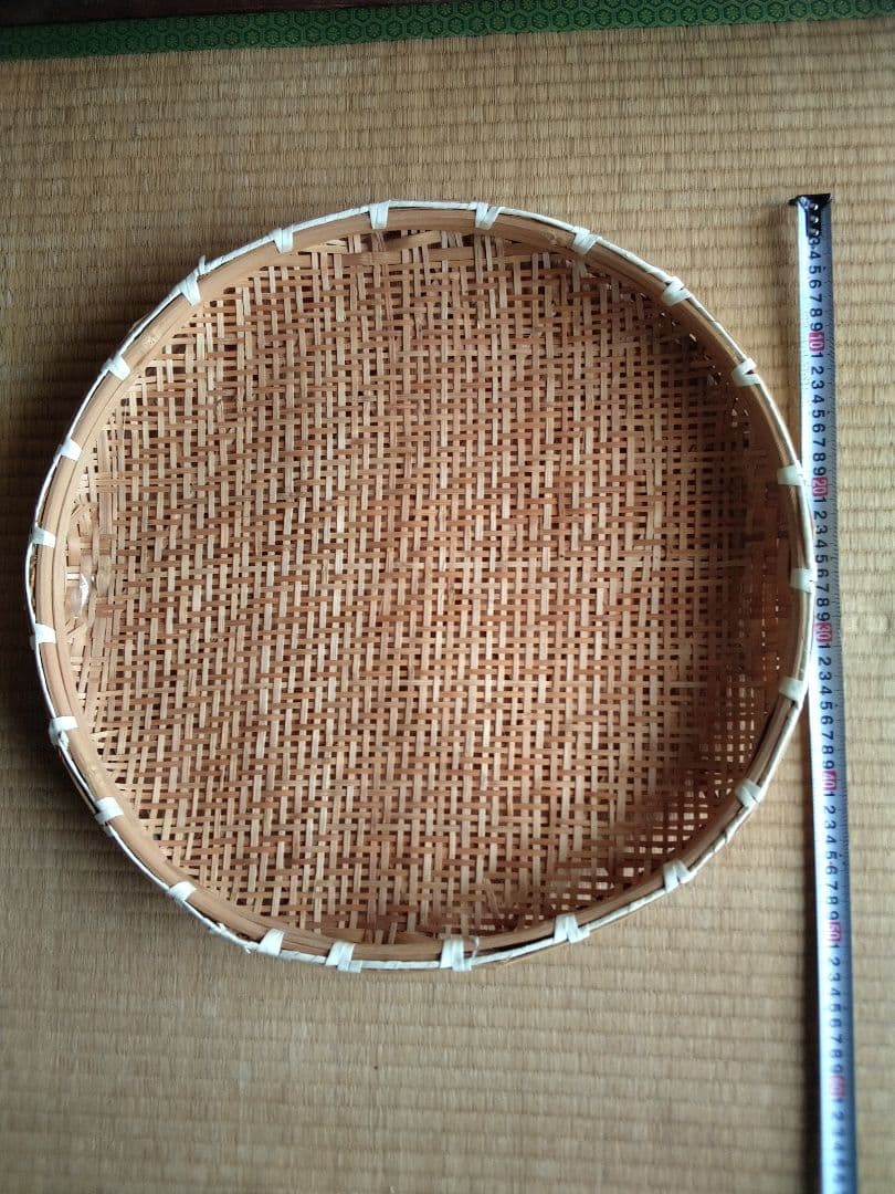 特大 54cm 　ザル 竹　アンティーク ２個口