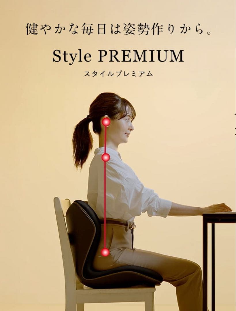 MTG Style PREMIUM 姿勢補正クッション ブラウン