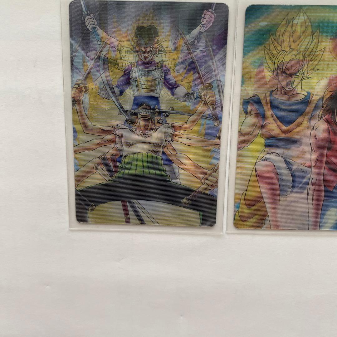 ドラゴンボール×ワンピース ジャンプ40周年森永ウエハースカード　3枚
