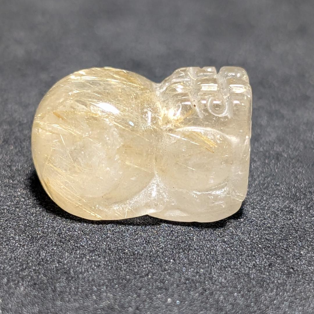 一点物 存在感がすごい タイチンルチル 貔貅 ヒキュウ 金針水晶 1点物