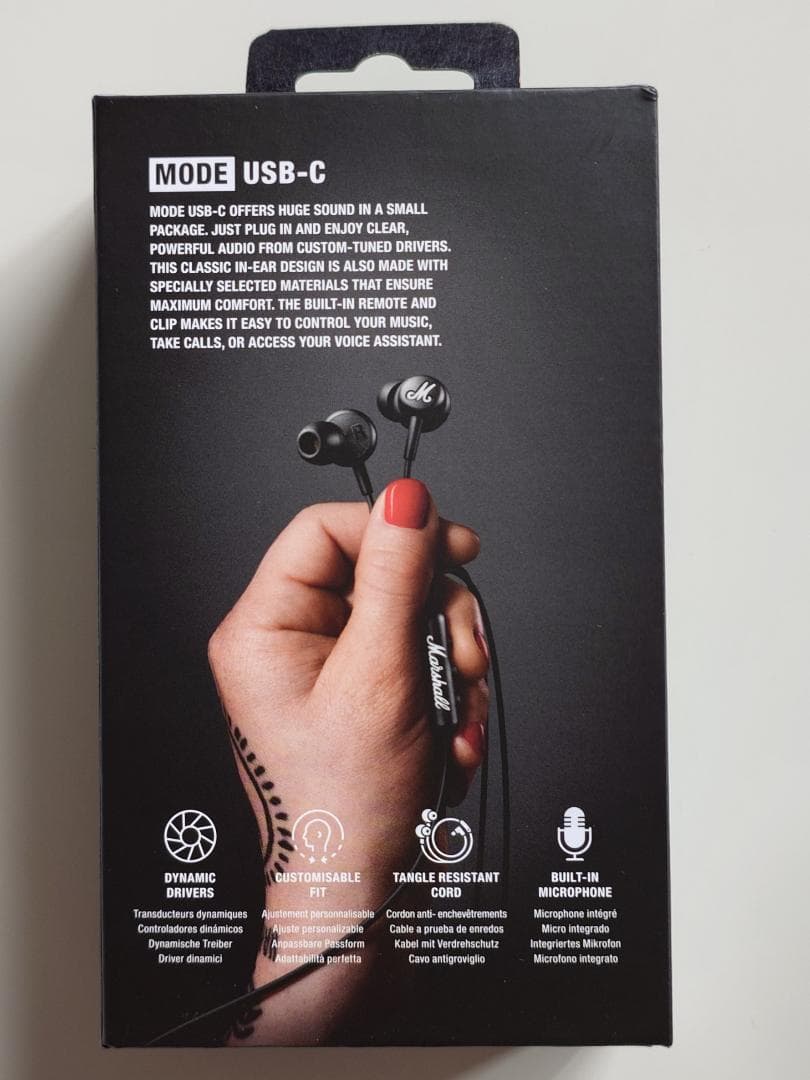Marshall Mode USB-C USB-C接続イヤホン