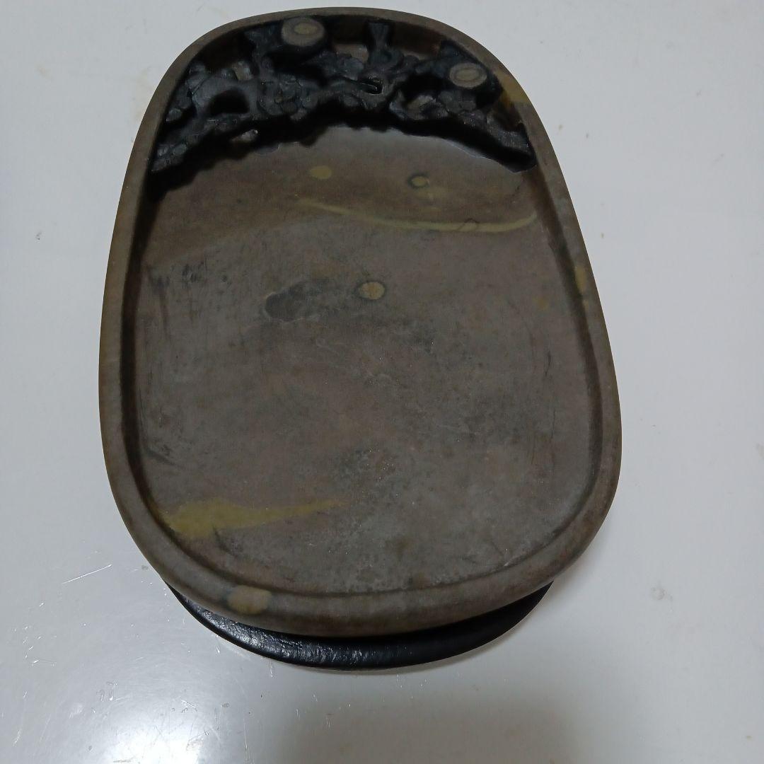 〇硯　 楕円形　飾箱付