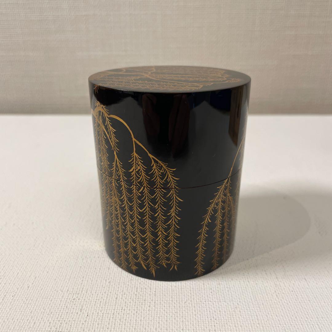 素堂　柳蒔絵時代　中次　茶道具