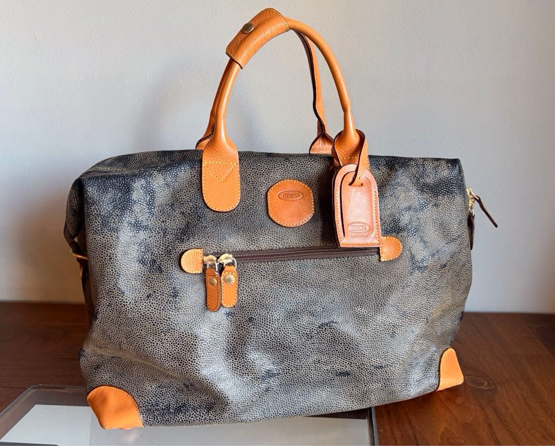BRIC'Sブリックス　レザー ボストンバッグ　イタリア　シボ革　レトロ