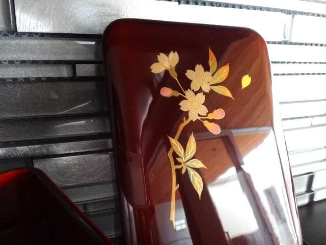 新品★越前塗★江戸弁当★天然木★重箱★弁当箱★ランチボックス★溜内朱