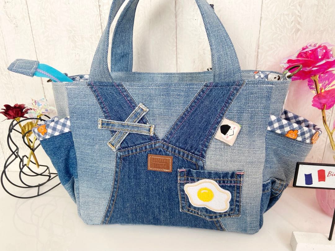 デニムリメイクバッグS お弁当バッグ