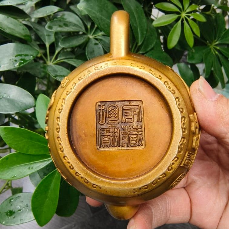 万事如意徳利 急須 煎茶道具 銅製品 装飾品 工芸品 美術品置物です