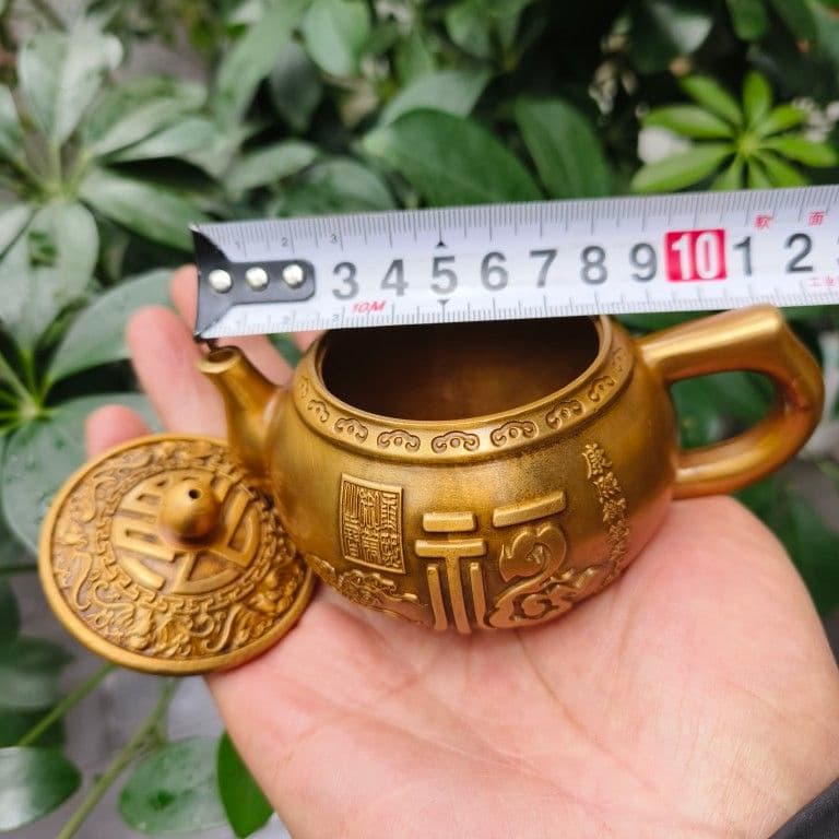 万事如意徳利 急須 煎茶道具 銅製品 装飾品 工芸品 美術品置物です