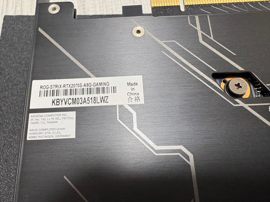 グラフィックボード・グラボ・ビデオカード ASUS ROG Strix GeForce RTX 2070 super