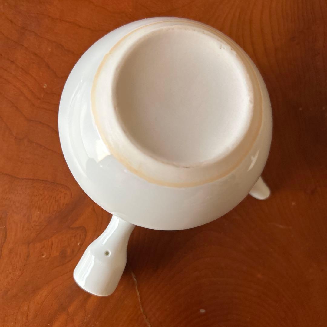 [未使用品] 白磁急須　ボーフラ　湯沸　横手　煎茶道具　茶道具　送料込み