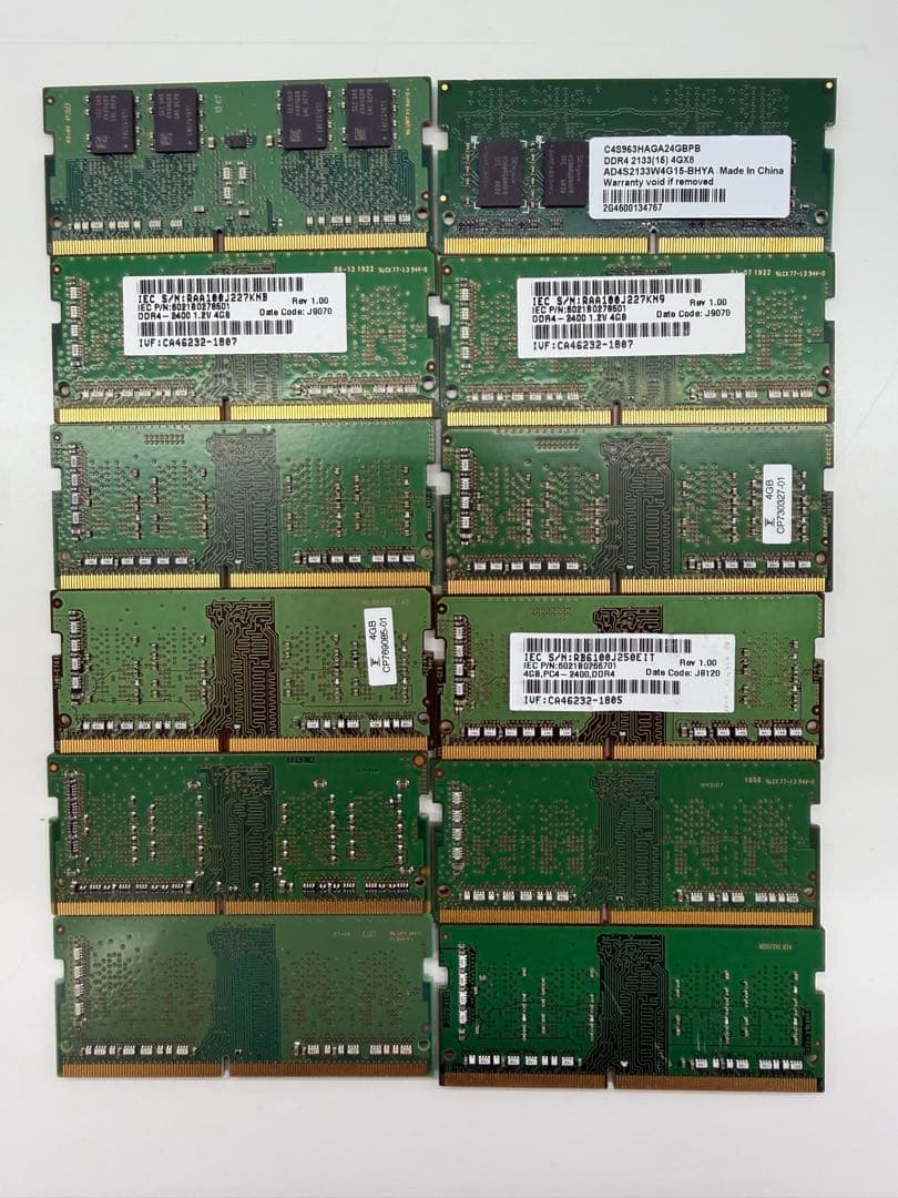 DDR4 4GBメモリ ノートPC用　12枚セット