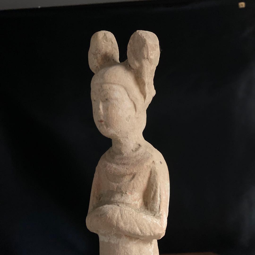 蒐集処分セール❗️【ギャラリー三益】中国古美術　唐代加彩美人俑（唐時代）
